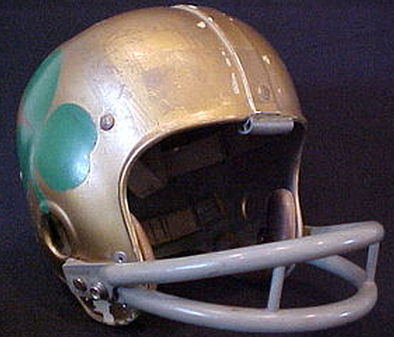 Notre Dame's helmet through the years