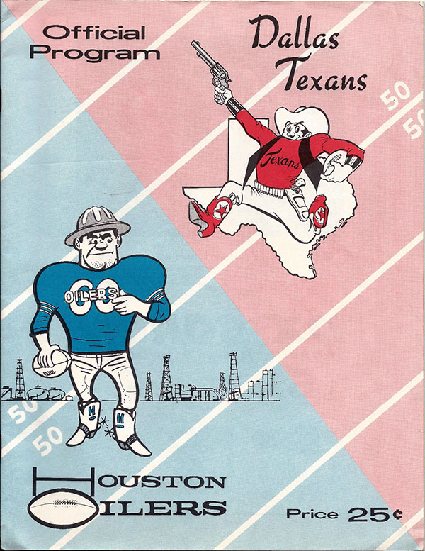 AFL                                                           Program:                                                           Houston Oilers                                                           vs. Dallas                                                           Texans (August                                                           6, 1960)