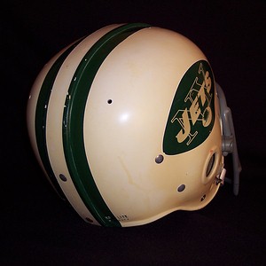 Circa 1968 69 New York Jets Game Worn Husky Helmet Painting by